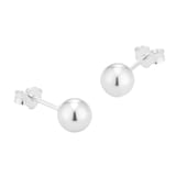 Goldsmiths Sterling Silver 6mm Polished Ball Stud Earrings