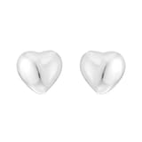 Goldsmiths Sterling Silver 7mm Puff Heart Studs