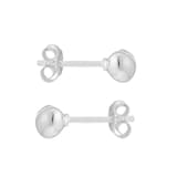 Goldsmiths Sterling Silver 7mm Puff Heart Studs