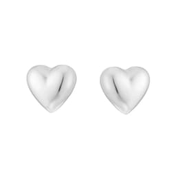 15110066 - Sterling Silver 5mm Puff Heart Studs