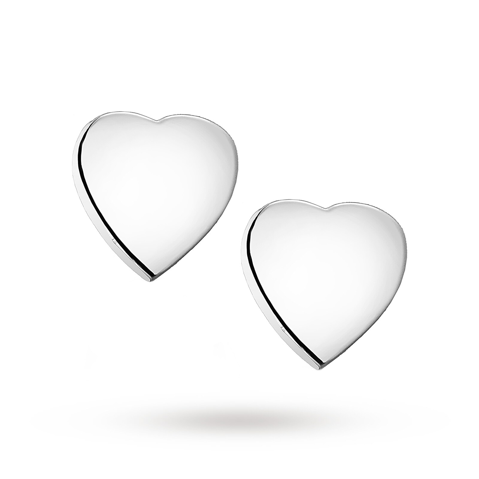 Goldsmiths Sterling Silver Heart Stud Earrings