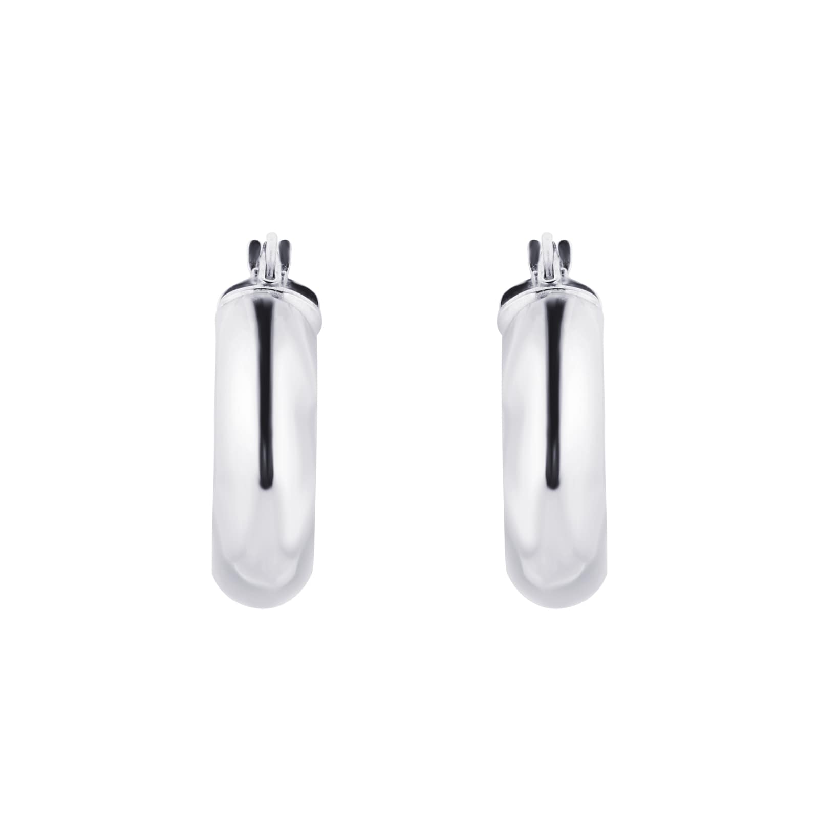 Goldsmiths Sterling Silver 19mm Round Hoop Earrings Goldsmiths Sterling Silver 19mm Round Hoop Earrings