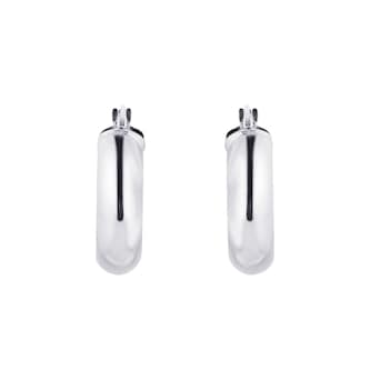 Goldsmiths Sterling Silver 19mm Round Hoop Earrings Goldsmiths Sterling Silver 19mm Round Hoop Earrings