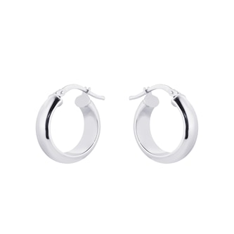 Goldsmiths Sterling Silver 19mm Round Hoop Earrings Goldsmiths Sterling Silver 19mm Round Hoop Earrings