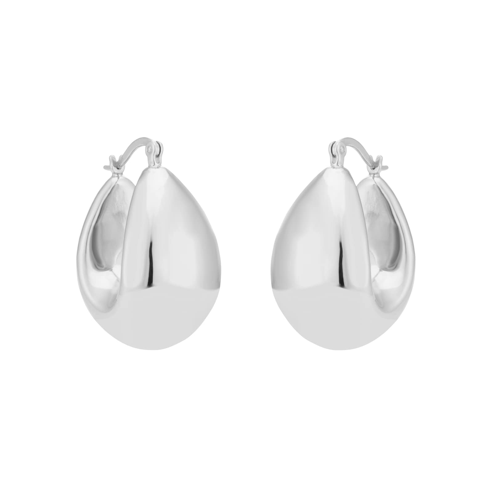 Goldsmiths Sterling Silver Graduated Hoop Earrings