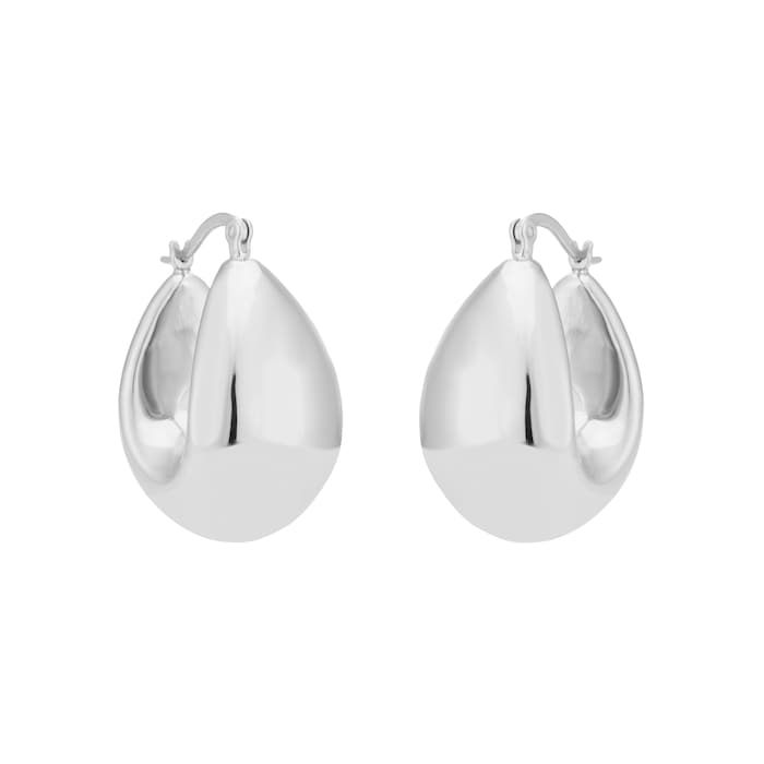Goldsmiths Sterling Silver Graduated Hoop Earrings