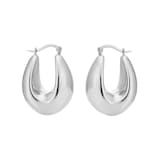 Goldsmiths Sterling Silver Graduated Hoop Earrings