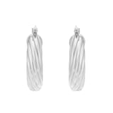 Goldsmiths Sterling Silver Twist Hoop Earrings