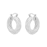 Goldsmiths Sterling Silver Twist Hoop Earrings