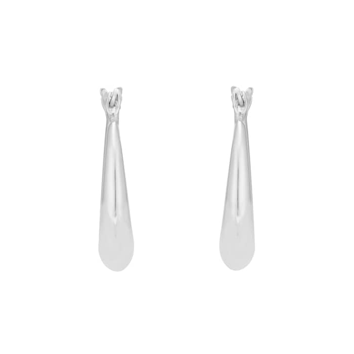 Goldsmiths Sterling Silver 18.5mm Graduated Creole Hoop Earrings
