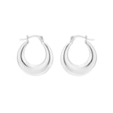 Goldsmiths Sterling Silver 18.5mm Graduated Creole Hoop Earrings