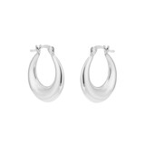 Goldsmiths Sterling Silver 18.5mm Graduated Creole Hoop Earrings