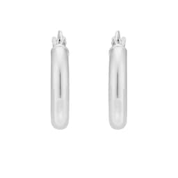 15130042 - Sterling Silver 15.5mm Tube Creole Hoop Earrings