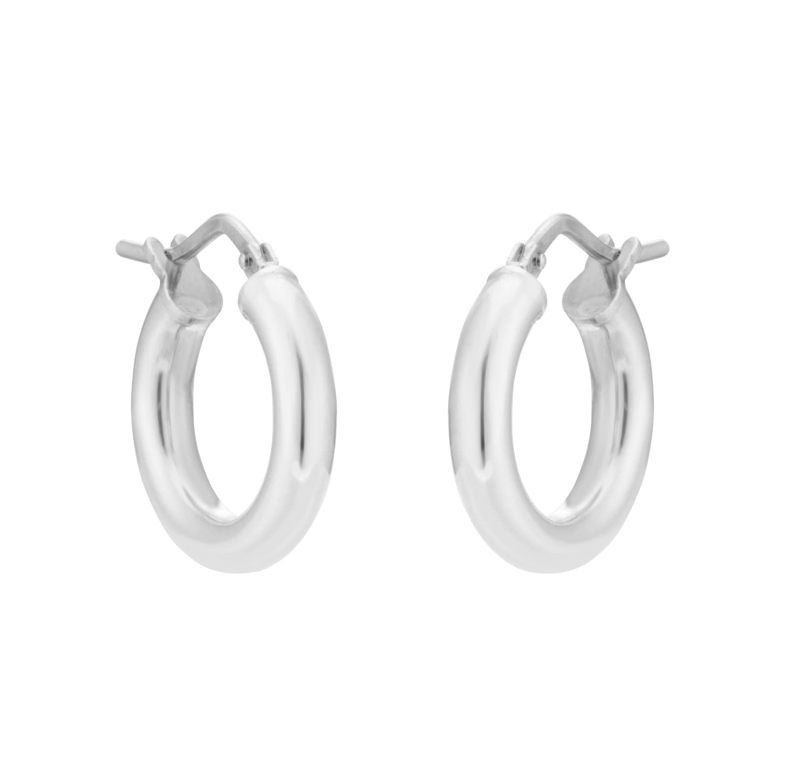 Goldsmiths Sterling Silver 15.5mm Tube Creole Hoop Earrings Goldsmiths Sterling Silver 15.5mm Tube Creole Hoop Earrings