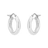 Goldsmiths Sterling Silver 15.5mm Tube Creole Hoop Earrings