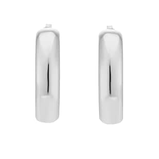 Goldsmiths Sterling Silver 27.5mm Puffed Hoop Earrings