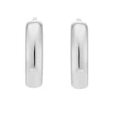 Goldsmiths Sterling Silver 27.5mm Puffed Hoop Earrings