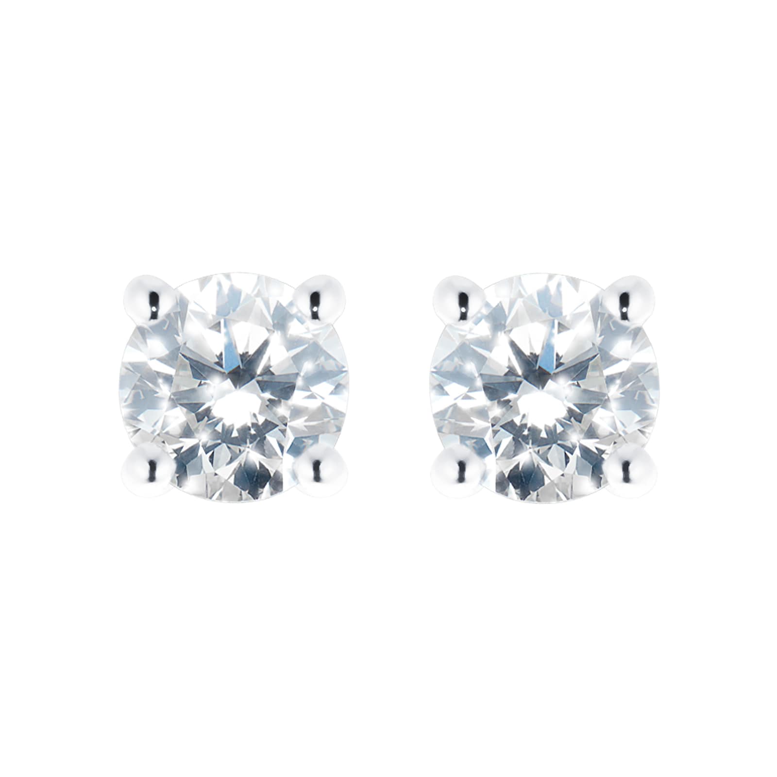Goldsmiths Silver April Cubic Zirconia 4mm Stud Earrings