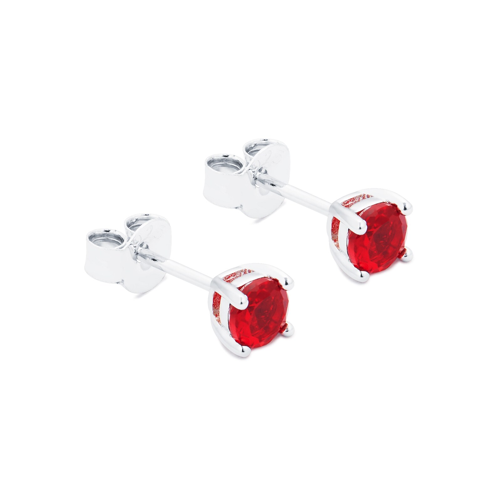 Red cubic hot sale zirconia earrings