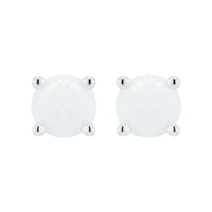 Goldsmiths Silver October Artificial Opal Stud Earrings