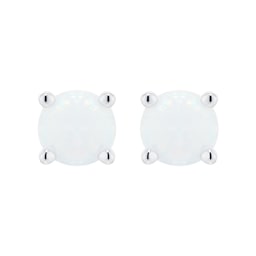 15140022 - Silver October Artificial Opal Stud Earrings