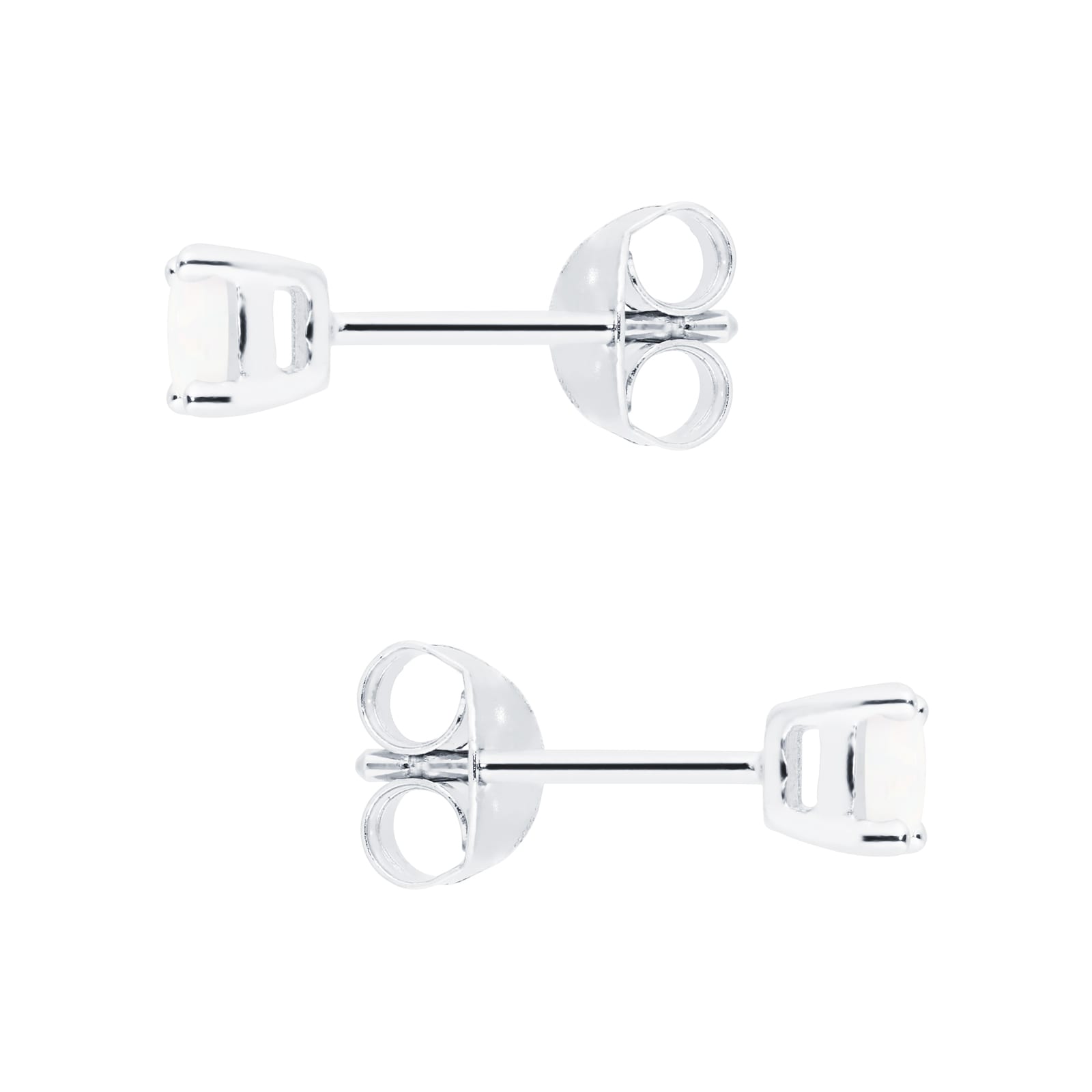 Goldsmiths Silver October Artificial Opal Stud Earrings Goldsmiths Silver October Artificial Opal Stud Earrings