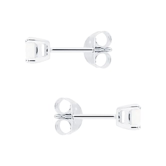Goldsmiths Silver October Artificial Opal Stud Earrings