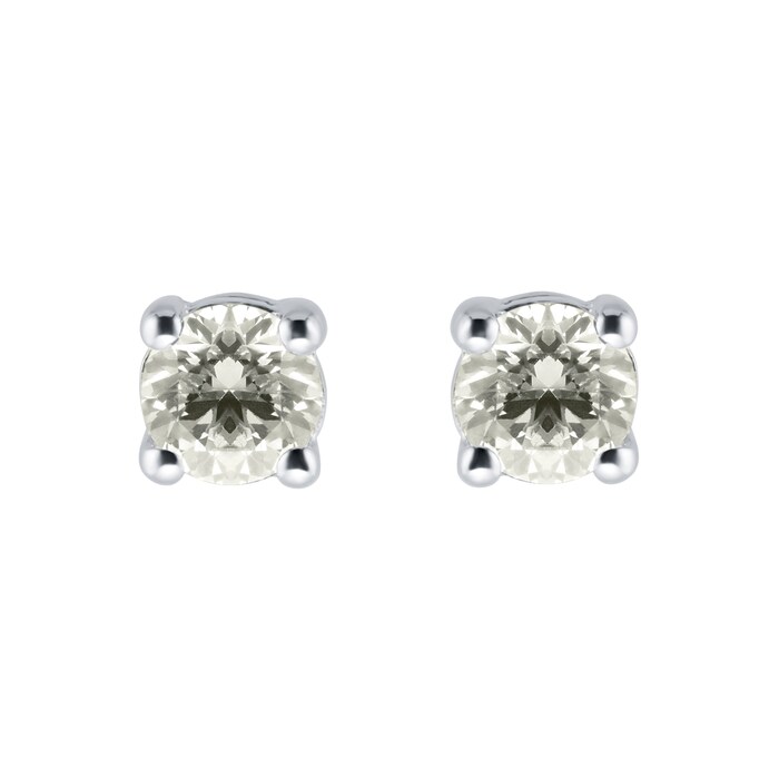 Goldsmiths Silver November Yellow Cubic Zirconia Stud Earrings