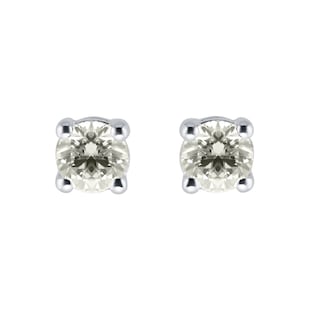 Goldsmiths Silver November Yellow Cubic Zirconia Stud Earrings