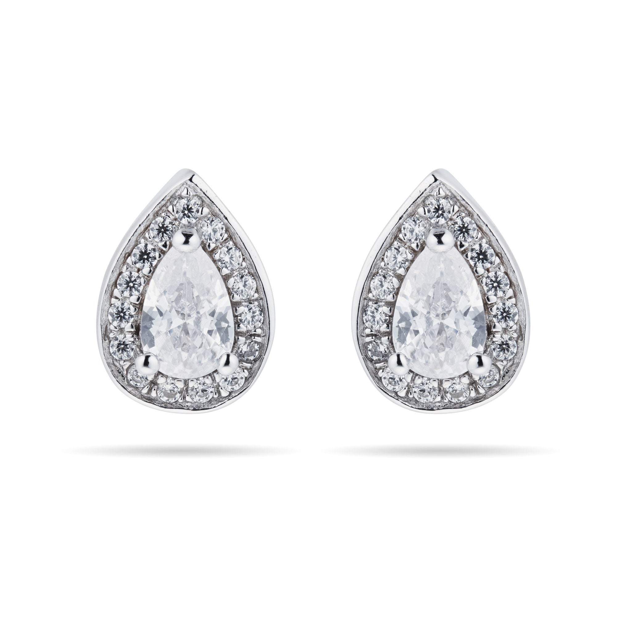 Pear deals halo earrings