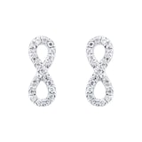 Goldsmiths Silver & Diamond 0.10ct infinity Stud Earrings