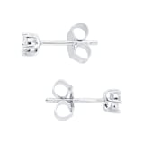 Goldsmiths Silver & Diamond 0.12ct Triology Stud Earrings