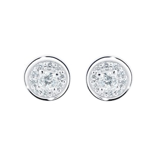 Goldsmiths Silver 0.20cttw Diamond Cluster Stud Earrings