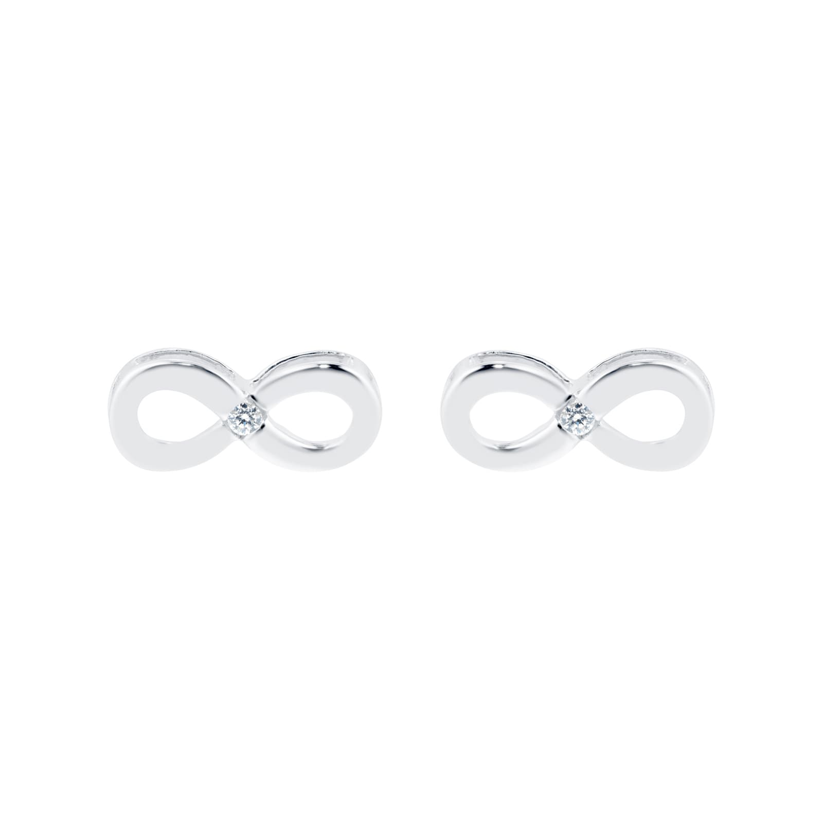 Infinity earrings hot sale white gold