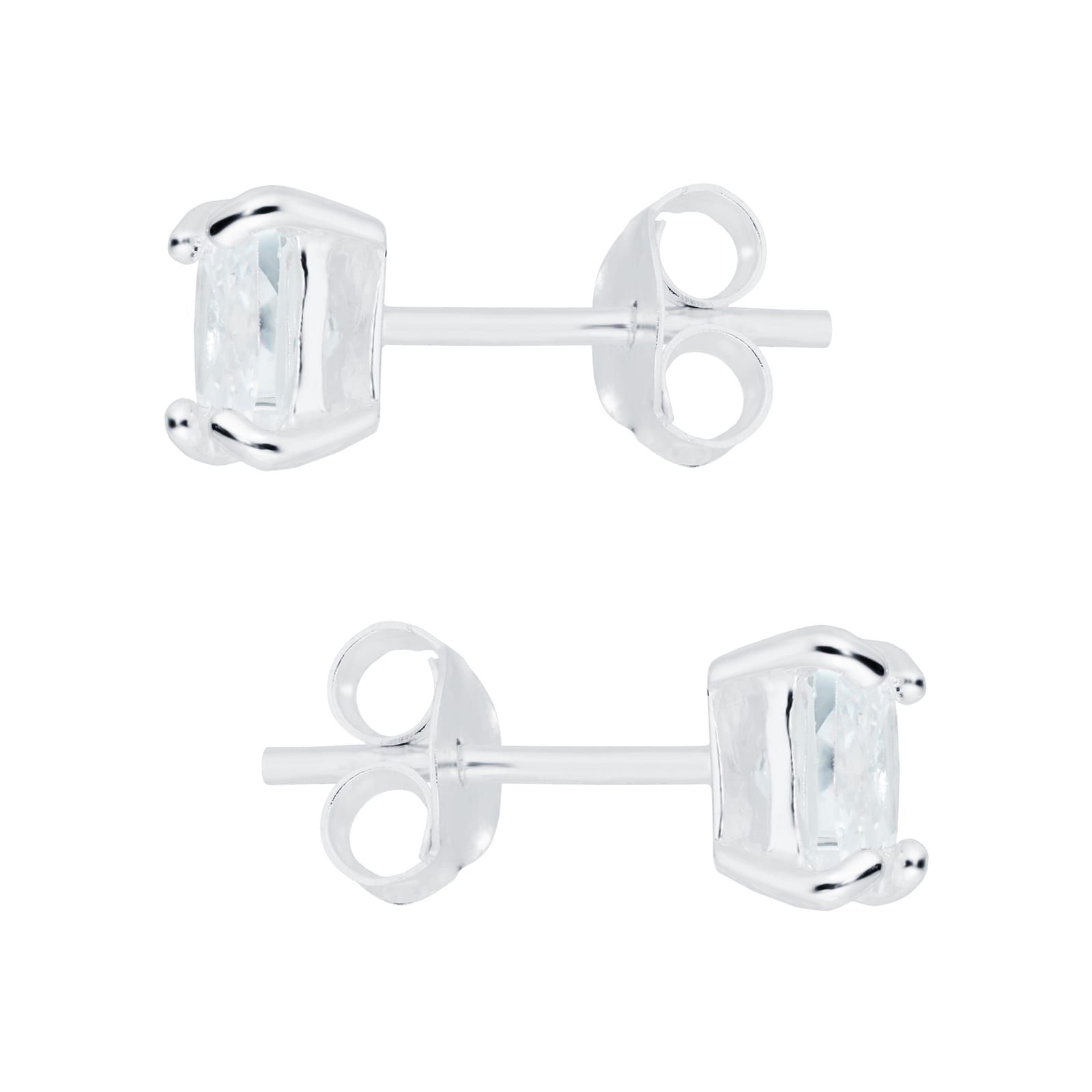 Sterling silver clearance square stud earrings