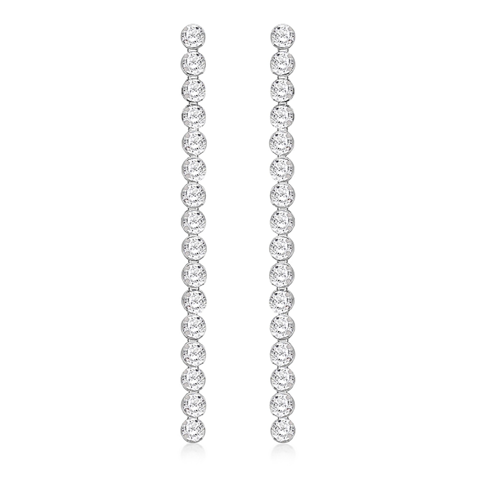 Goldsmiths Sterling Silver Cubic Zirconia Drop Earrings