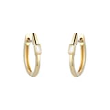 Goldsmiths Yellow Gold Plated Silver Diamond 0.10ct Baguette Bar Huggie Earring