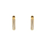 Goldsmiths Yellow Gold Plated Silver Pave Cubic Zirconia Huggie Earrings