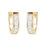 Goldsmiths Yellow Gold Plated 11x11.9mm Leaver Huggie Earrings