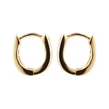 Goldsmiths Yellow Gold Plated 11x11.9mm Leaver Huggie Earrings