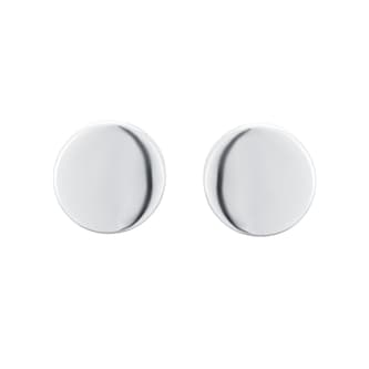 Goldsmiths Sterling Silver Flat Disc Stud Earrings
