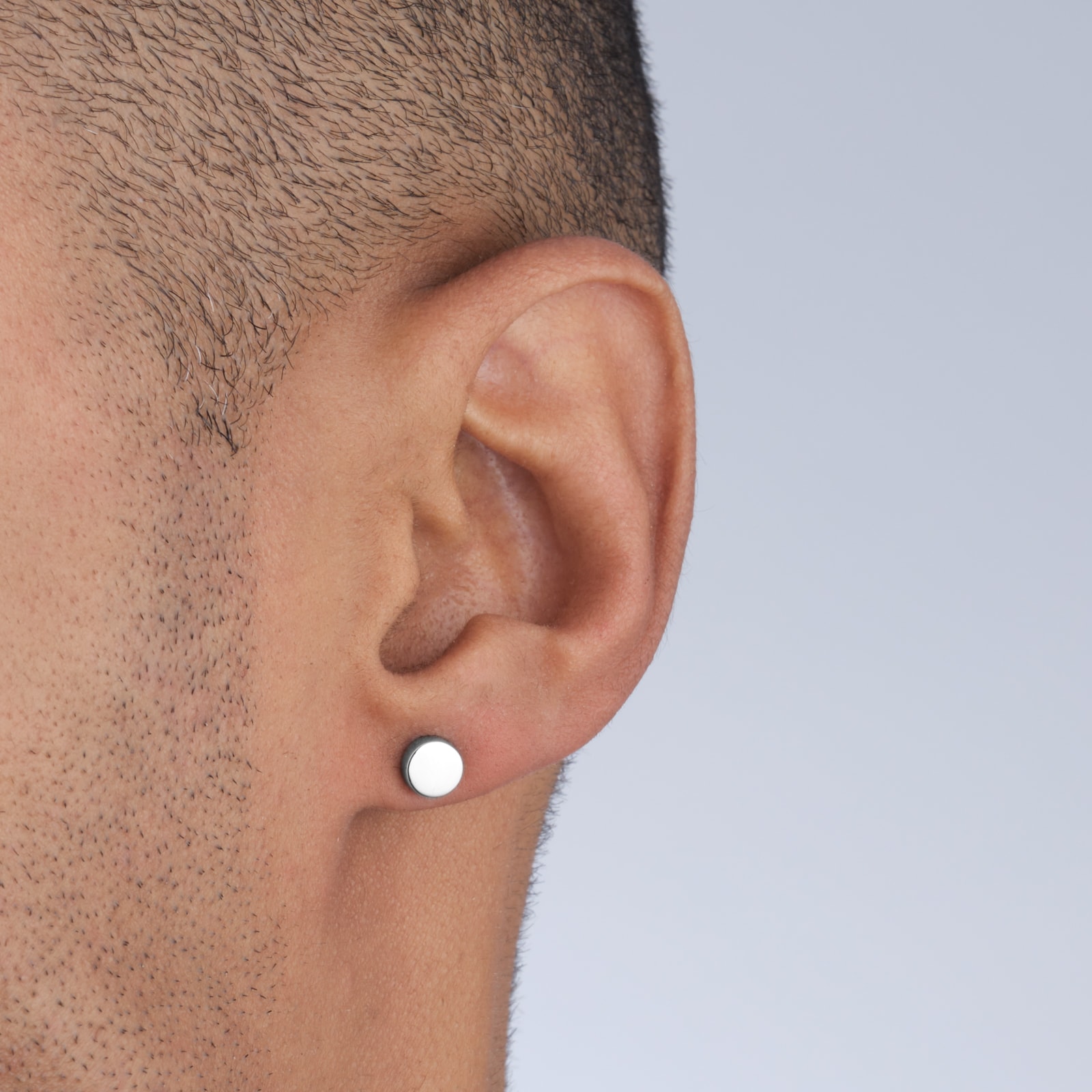 Goldsmiths Sterling Silver Flat Disc Stud Earrings