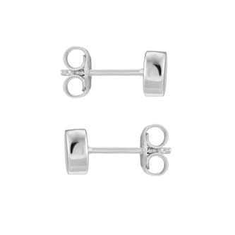 Goldsmiths Sterling Silver Flat Disc Stud Earrings
