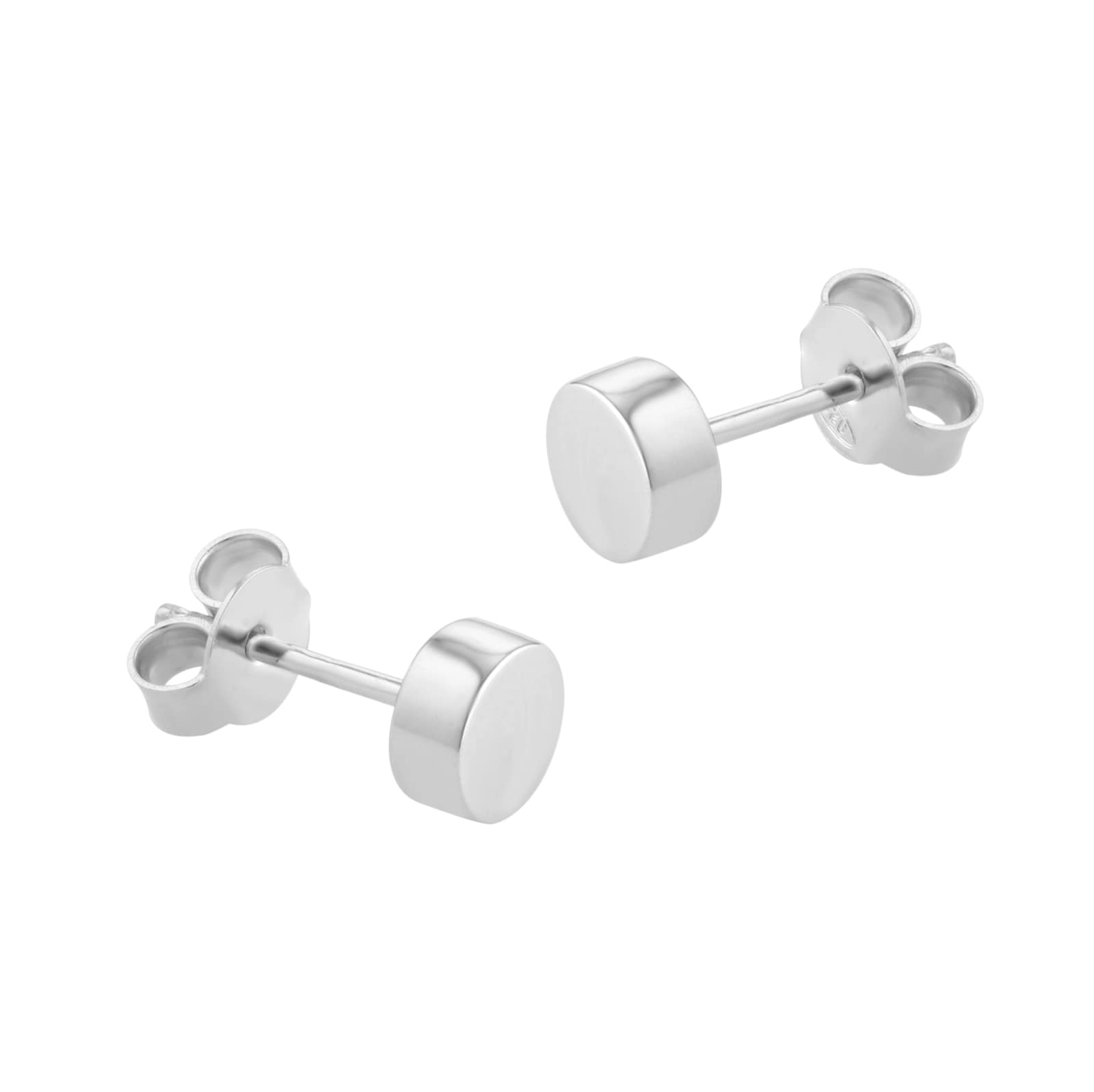Goldsmiths Sterling Silver Flat Disc Stud Earrings Goldsmiths Sterling Silver Flat Disc Stud Earrings
