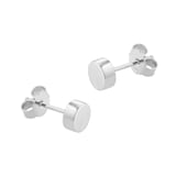 Goldsmiths Sterling Silver Flat Disc Stud Earrings