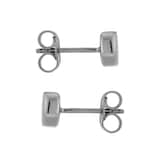 Goldsmiths Sterling Silver Black Ruthenium Plated Flat Disc Stud Earrings