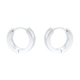 Goldsmiths Sterling Silver Mens Wide Huggie Hoop Earrings