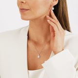 Goldsmiths 9ct White Gold 0.35cttw Diamond Emerald Shape Cluster Earrings