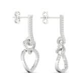 Goldsmiths 9ct White Gold 0.33cttw Round Link Drop Earrings