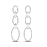 Goldsmiths 9ct White Gold 0.33cttw Oval Link Drop Earrings